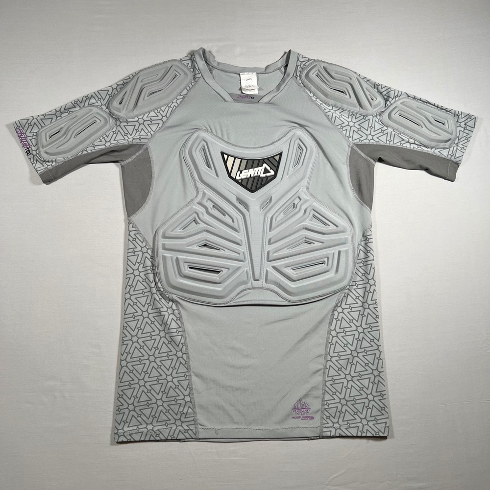 Leatt Roost Tee Gray Motocross Body Armor Padded Shirt XXL Mens Compression
